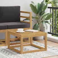 Lauko stalas Kietos akacijos mediena Balta 59 x 59 x 37 cm