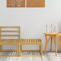 Lauko Hocker Kietos akacijos mediena Balta 59 x 59 x 37 cm