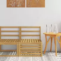 Lauko Vidurinis Sofa Kietos akacijos mediena Balta