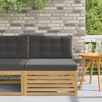 Lauko Vidurinis Sofa Kietos akacijos mediena Balta