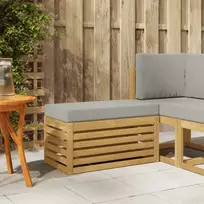 Lauko sėdynė suolelis su pagalve Balta 80 x 43 x 45 cm
