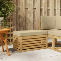 Lauko sėdynė suolelis su pagalve Balta 80 x 43 x 45 cm