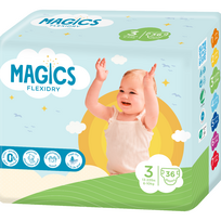 MAGICS FLEXIDRY MAGICAL TUBES MIDI, sauskelnės, 6-10 kg, 36 vnt.