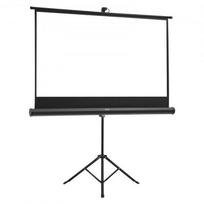 Projektoriaus ekranas, 146x72x135-181 cm, juodas, nešiojamas trikojis