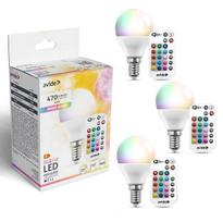 LED lemputė Avide RGB+W 4,9W E14 su pulteliu 3vnt