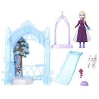 Žaidimų rinkinys Disney Frozen Elzos ledinė gyvūnų slėptuvė Maža lėlė Žiemos gyvūnų figūrėlės