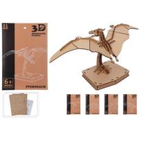 Medinė 3D dėlionė DINOZAURAS 4 rūšys