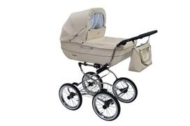 Retro stiliaus vežimėlis su automobiline kedute Renee Baby Fashion, Beige