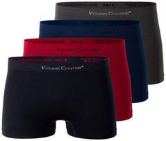 Vyriški besiūliai apatiniai su mikrofibros pluoštu Vincent Creation 1004, 4 vnt., S-M