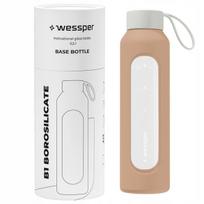 Stiklinis butelis bidonas 500ml nepralaidus sportinis vandens butelis Wessper B1