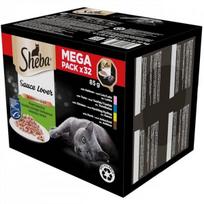 Sheba Kot Sauce Lover Mega Pack konservuoto maisto katėms rinkinys, 32x85 g