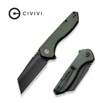 Civivi ExOne Green Canvas Micarta, Black Stonewashed Nitro-V by Brian Brown sulenkiamas peilis (C23036-3)