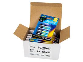 R6 Ni-MH AA 800mAh XTREME baterijos saulės lempoms, 12 lizdinių plokštelių