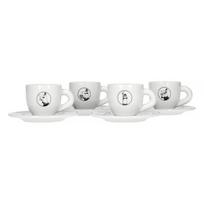 Bialetti Carousel puodelių su lėkštutėmis rinkinys, 4 dalių