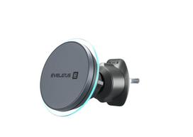 Telefono laikiklis „Evelatus MagSafe Qi“ belaidžio įkrovimo magnetinis laikiklis automobilio oro išleidimo angai (juodas)