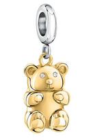 Dvipusis plieno pakabukas Teddy Bear Drops SCZ1299