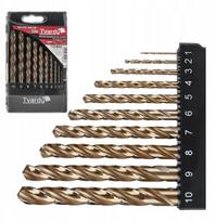 Grąžtų rinkinys Hss M35 su kobaltu, 1-10mm, 10 vnt.