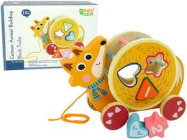 Medinių kaladėlių rūšiuotojas vaikams Lean Toys Lapė