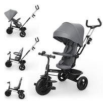 Daugiapakopis triratukas Kinderkraft Aston 2 Plus, pilkas