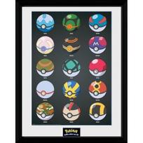 Rėminta nuotrauka Pokemon Pokeballs 30 x 40 cm