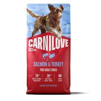 CARNILOVE ACTIVE Dog Salmon & Turkey sausas maistas šunims - Produkto Svoris 12kg