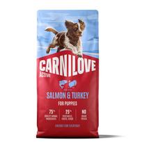 CARNILOVE ACTIVE Dog Salmon & Turkey Puppy sausas pašaras šuniukams - Produkto Svoris 1.5kg