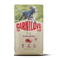 CARNILOVE TRUE FRESH Dog Duck Junior Large Breed sausas maistas šuniukams 4kg