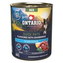 Ontario Adult Duck with cranberry 800g konservai šunims su antiena ir spanguolėmis