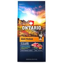 Ontario Adult Medium Lamb & Brown Rice 2,25kg sausas maistas vidutinių veislių šunims su ėriena - Produkto Svoris 12kg