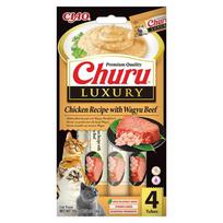 Churu Luxury kreminis skanėstas katėms su vištiena ir japoniška jautiena,4vnt
