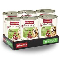 GRANCARNO Adult Beef + Duck hearts su jautiena ir anties širdelėmis 800g*6vnt.