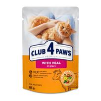 Club 4 Paws konservai katėms su veršiena padaže 85g * 24vnt.