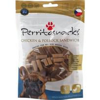 Perrito chicken & cod sandwich skanėstai šunims ir katėms vištienos ir menkės gabaliukai 100g