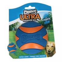 CHUCKIT! ULTRA SQUEAKER BALL, cypiantis kamuoliukas šunims, XL