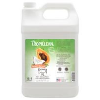 TropiClean Papaya & Coconut prabangus 2in1 šampūnas ir kondicionierius šunims ir katėms, 355 ml - Produkto Tūris 3.8L