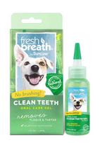 TropiClean Fresh Breath Clean teeth No-Brushing dantų gelis šunims - Produkto Tūris 118ml