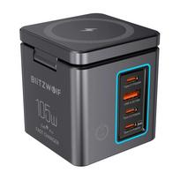 BlitzWolf BW-i113 GaN, USB-A, 3xUSB-C, 105W power adapter