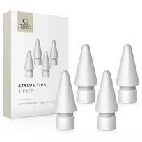 Tech-Protect Apple Pencil White Stylus Tips, 4-Pack