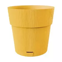 stefanplast Flower pot with tray, Ethica, Ø40x39cm, mustard yellow