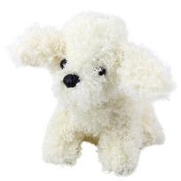 Pliušinis mini pudelis baltas 20 cm