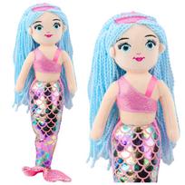 Pliušinė undinėlė su holografine uodega 48 cm