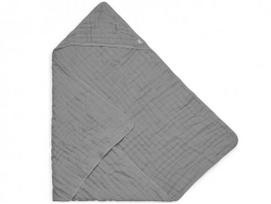 Jollein medvilnės rankšluostis su gobtuvu 75 x75 cm Storm Grey