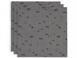 Jollein muslino audinio vystyklų rinkinys 115x115cm Spot Storm Grey 2vnt
