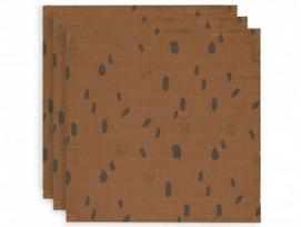 Jollein muslino merliukai 31x31 cm Spot Caramel 3vnt