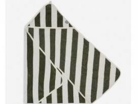 Jollein kilpinis rankšluostis su gobtuvu Leaf Green GOTS 75x75 cm