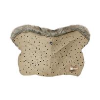 ​KikkaBoo vežimėlio pirštinė - Luxury Fur Dots Beige