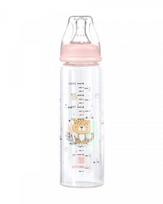 Stiklinis maitinimo buteliukas „Savanna Pink“ 240 ml talpos