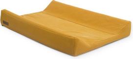 Jollein vystymo kilimėlio užvalkalas Brick Velvet Mustard 50x70 cm – minkštas ir stilingas