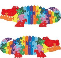 Medinė abėcėlės dėlionė Hey! Play! Alligator Puzzle – edukacinis žaislas vaikams