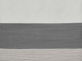 Jollein lopšio paklodė 75x100 cm Wrinkled Storm Grey – minkšta medvilninė paklodė kūdikiui